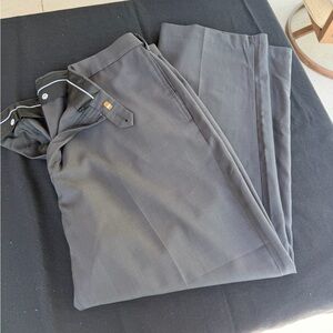 Haggar Men's Gray Dress Pants 44x29 Classic Fit Eclo Stria Professional